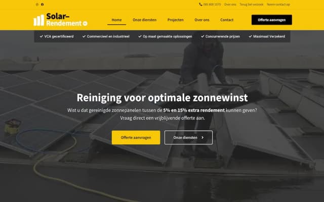 Solar Rendement website