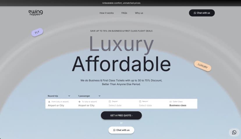 Winghoppers website
