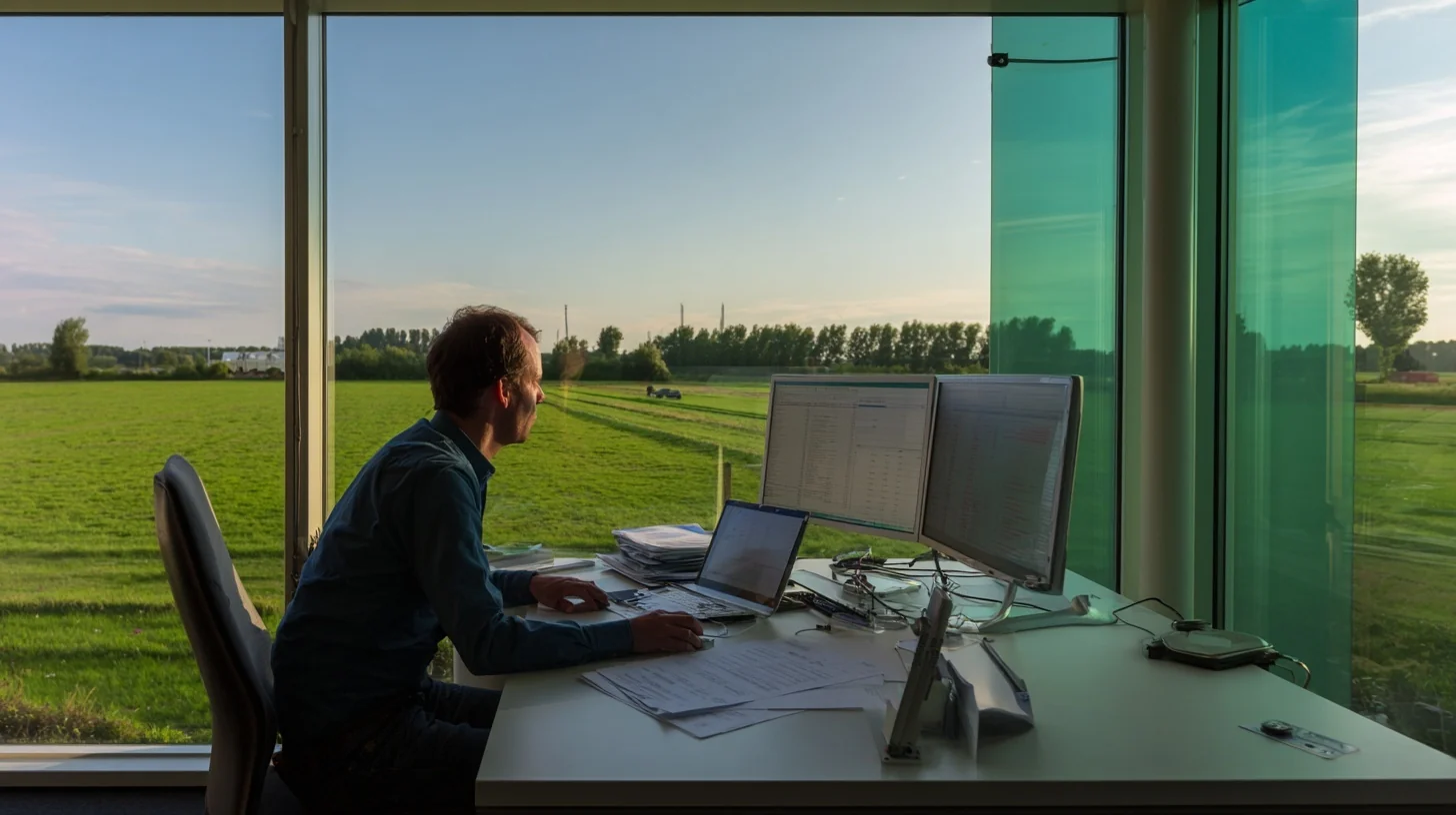 SEO specialist werkt vanuit Noord-Hollandse polder met uitzicht op het groen
