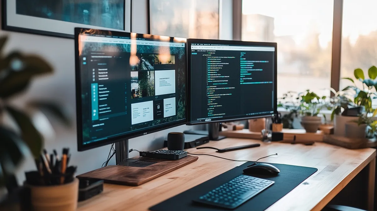 Conversiefunnel illustratie met analytics dashboard op laptop