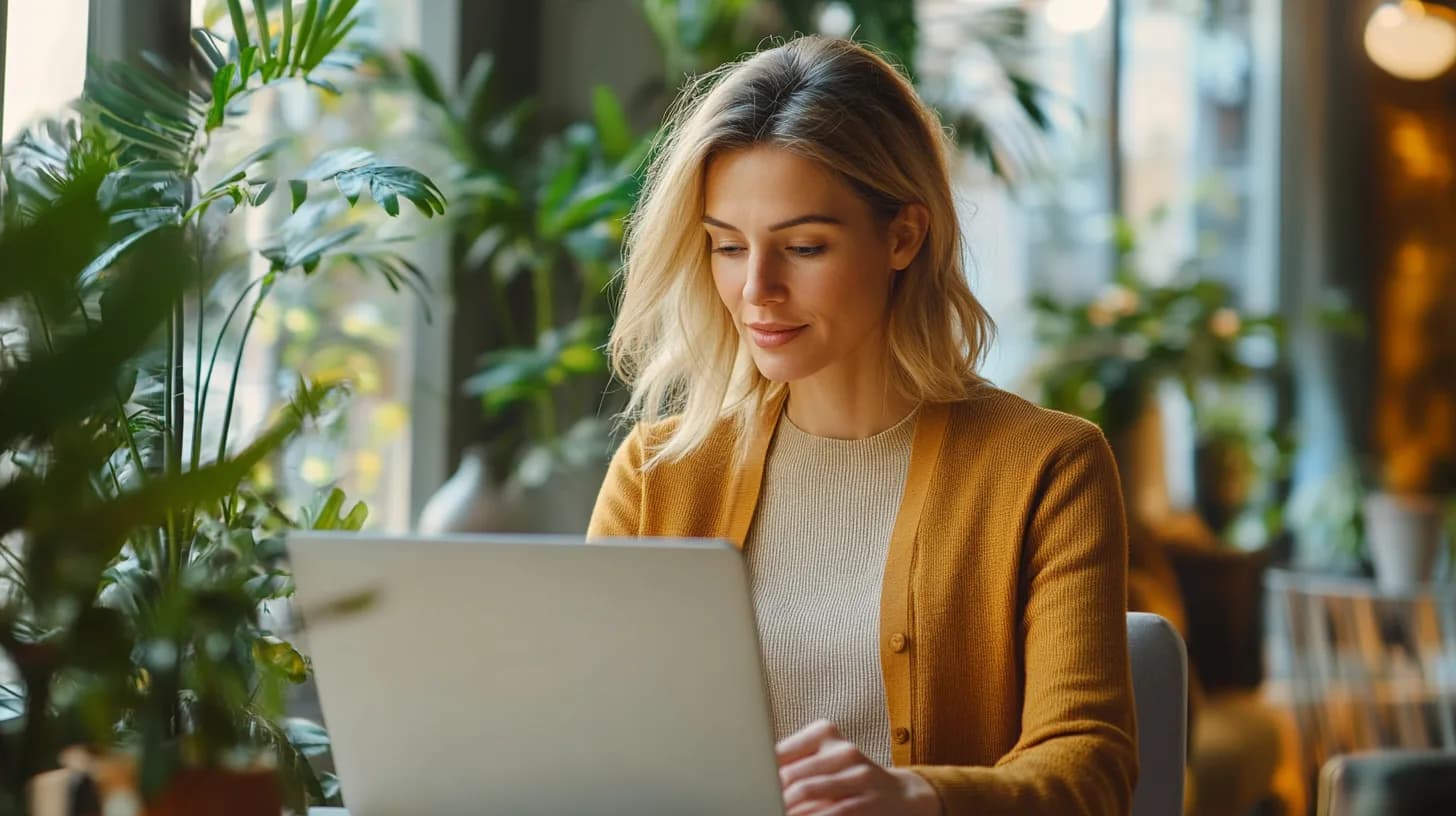 WordPress dashboard op computerscherm in modern kantoor