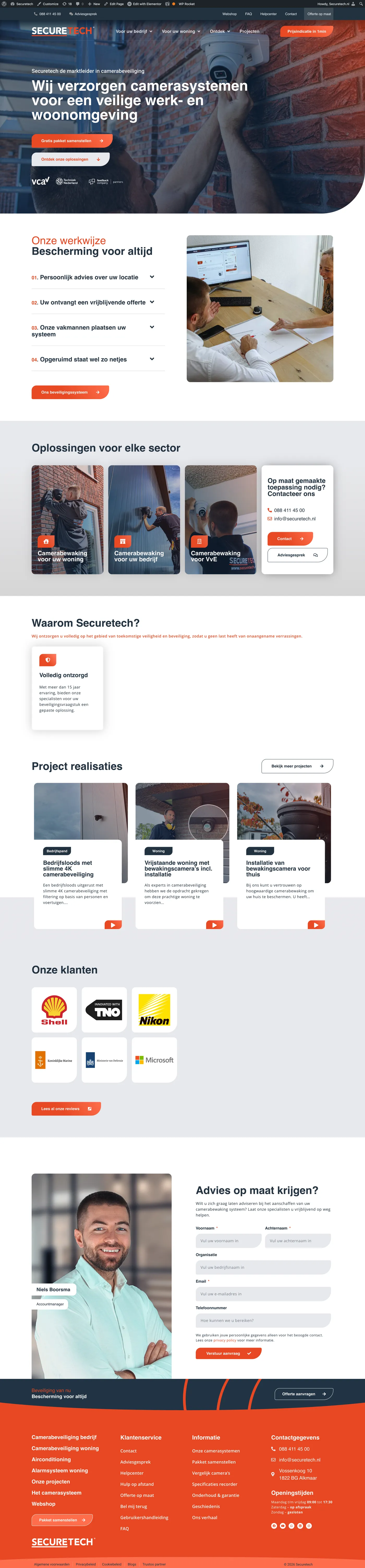 Website Securetech - gebouwd door NexBridge