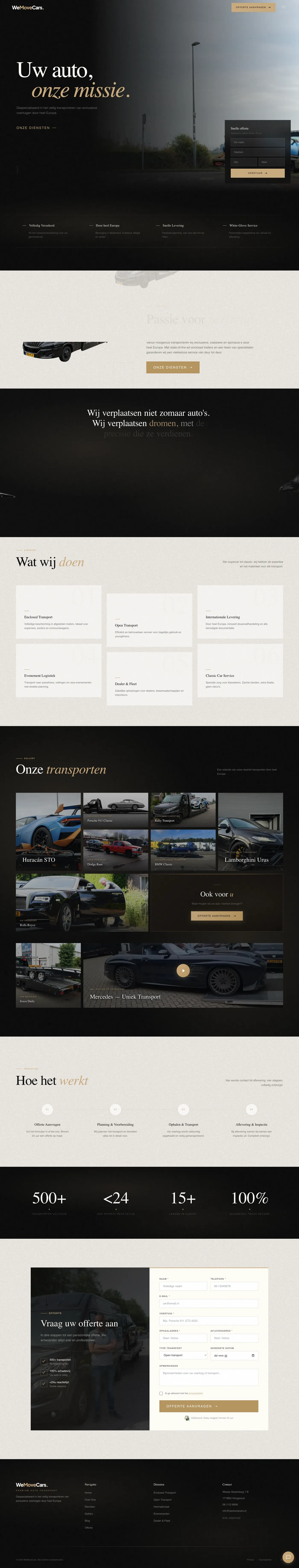 Website WeMoveCars - gebouwd door NexBridge