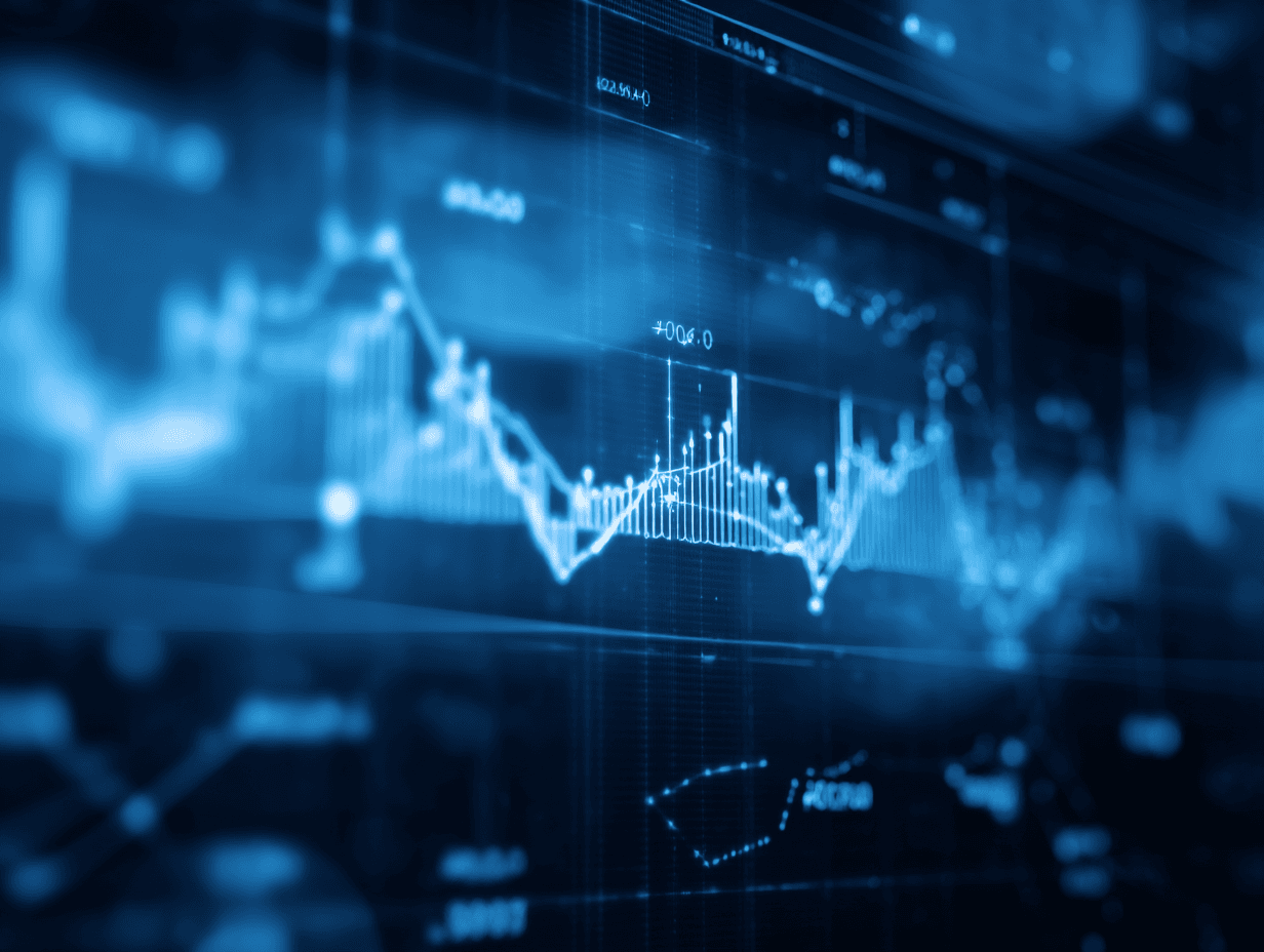 Analytics grafieken met stijgende lijn