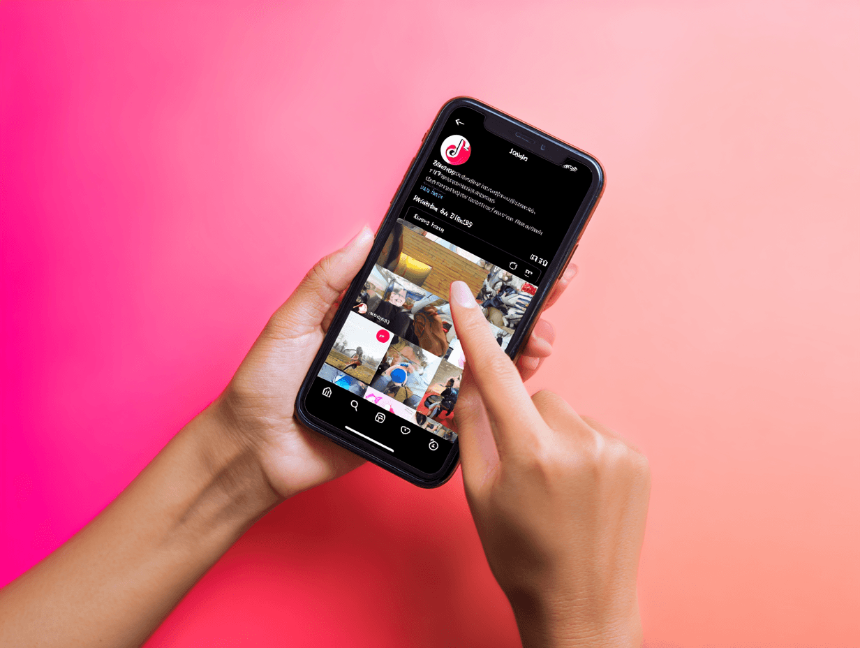 TikTok feed met virale video