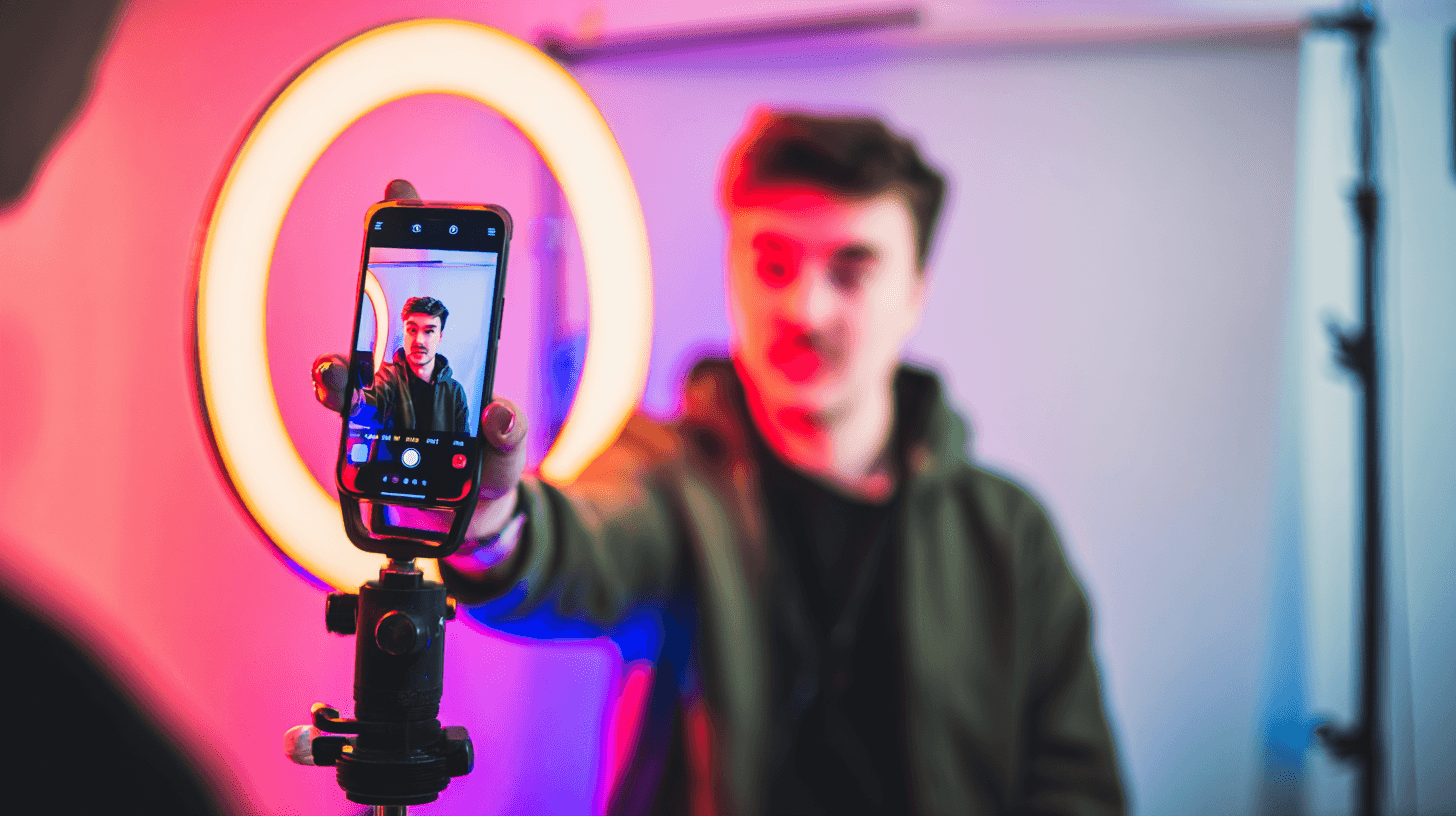 Creator filmt verticale video met iPhone